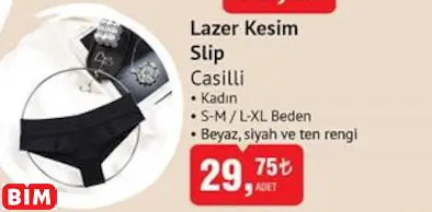 CASİLLİ LAZER KESİM SLİP KÜLOT